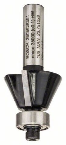 Bosch 8 mm Fasefresejern med Styrekulelager og Toskjærs Hardmetall