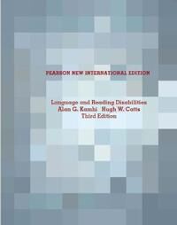 Language And Reading Disabilities Av Alan Kamhi, Hugh Catts