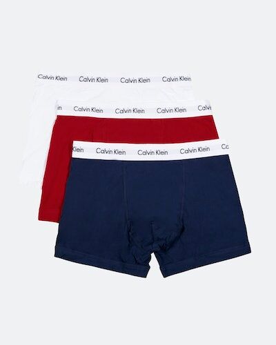 Calvin Boksershorts - 3-Pack Mid Rise Trunks Cotton Stretch Hvit Male XL