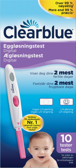 Clearblue Eggløsningstest Digital 10 stk. Clearblue Eggløsningstest Digital 10 stk.