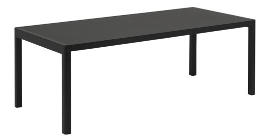 Muuto Workshop spisebord Black linoleum-Black 200 x 92 cm