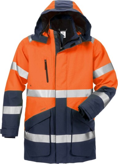 Fristads Vinterparkas Gore-Tex 4989 Gxb, Klass 3 Varsel Orange/marinblå 3xl