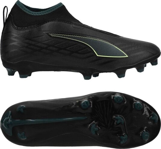 PUMA Ultra 6 Match + Laceless FG/AG Eclipse PUMA Svart/Grønn/Green Barn størrelse 30