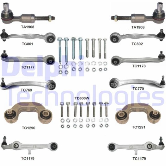 Rep. sett, tverrstyrestang DELPHI TC1500KIT Rep. sett, tverrstyrestang DELPHI TC1500KIT