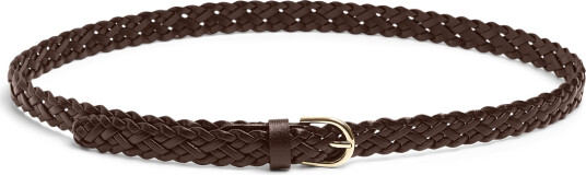 Pieces Pcavery Leather Braided Slim Belt Noos Brown 95