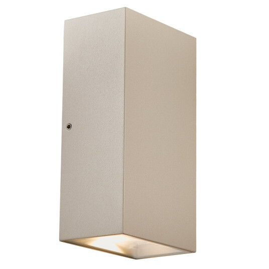 Rold flat vegglampe utendørs opp/ned IP54 2x5W - Sand