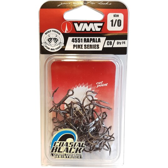 VMC 4551CB Rapala Pike #1/0 25 pack VMC 4551CB Rapala Pike #1/0 25 pack