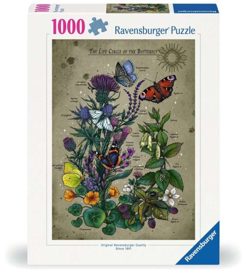 Ravensburger Puslespill 1000 Brikker Lifecircle Butterfly Ravensburger Puslespill 1000 Brikker Lifecircle Butterfly