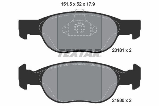 Bremseklosser TEXTAR 2318101 Bremseklosser TEXTAR 2318101