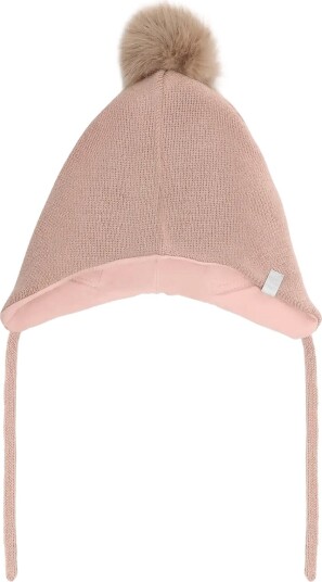 Minymo Hat W. Detachable Fake Fur   Pink   46
