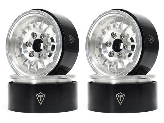 Treal Beadlock 1.9 Wheel Set 4pc Silver - Type N