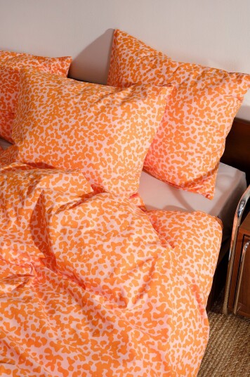 Jotex Putetrekk 2pk 50x60 Cm Økologisk oransje/rosa MALIA 21676350105