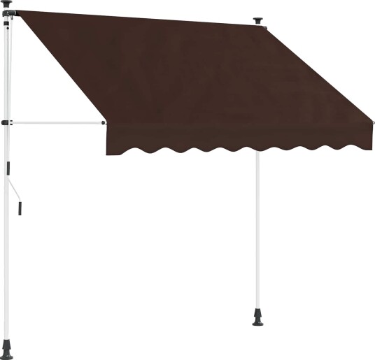 Manuell utskiftbar markise Brun 350 cm
