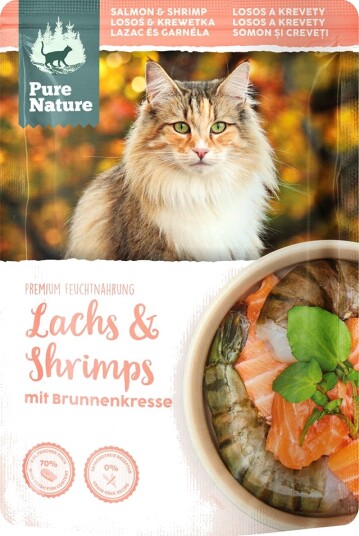 Pure Nature Våtfôr Cat Laks & Reker 24 X 80 G
