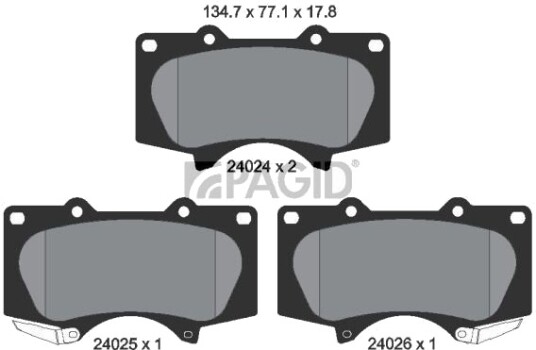 PAGID T1368N Bremseklosser