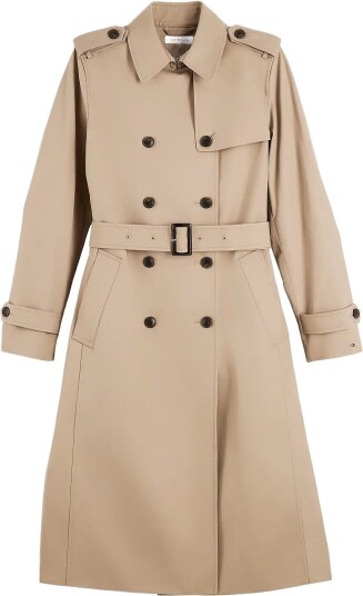Tommy Hilfiger Cotton Monogram Trench   Beige   L