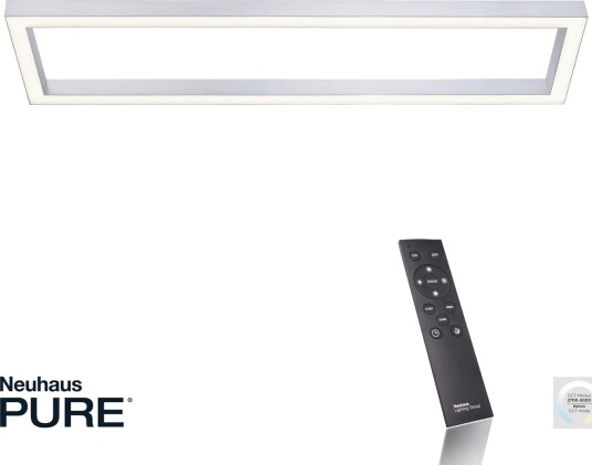 Taklampe PURE PURE Lines Square dimmbar Grå Stue Metall Moderne 30 3.9 Grå