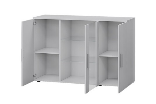 Kommode Soho 41x120 cm LED belysning Eik/Svart/Blå