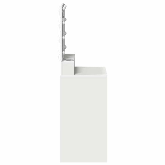 Sminkebord med LED lamper Hvit 50x41x135 cm Sminkebord med LED lamper Hvit 50x41x135 cm