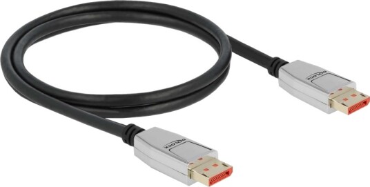 Delock Displayport Kabel Displayport M Til Displayport M Displayport 1.4 1.0M Støtter 8K Uhd 7680 X 4320 Svart 87040
