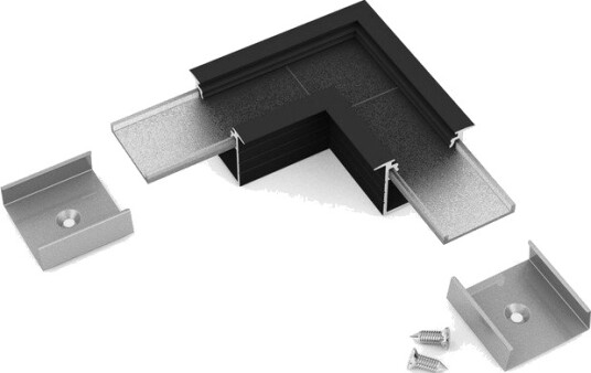 Topmet Profilsamler LINEA IN20 90GRAD Svart anodisert