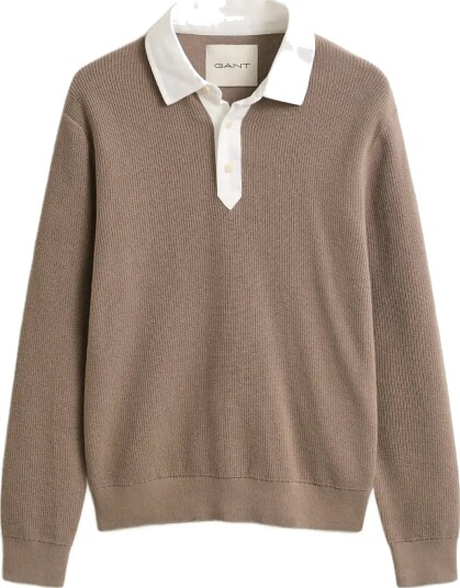 Gant Cotton Merino Rugger Brown XXXL