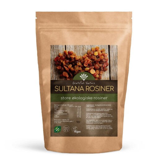 Grateful Nature Sultana rosiner Økologisk 250 g Grateful Nature Sultana rosiner Økologisk 250 g
