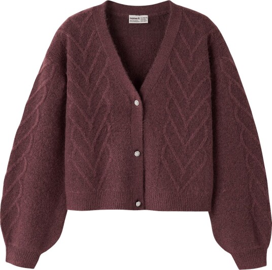 Name It Nkfopal Ls Knit Card Burgundy 158 164