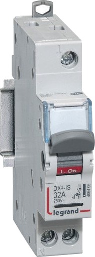 Legrand 10 stk Lastbryter DX3 1P 20A 250V med indikatorlampe 1 modul
