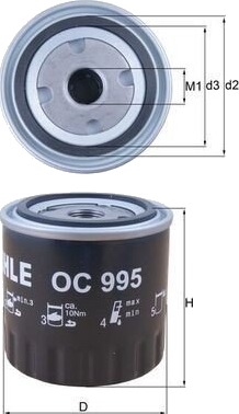 Oljefilter KNECHT OC 995 Oljefilter KNECHT OC 995