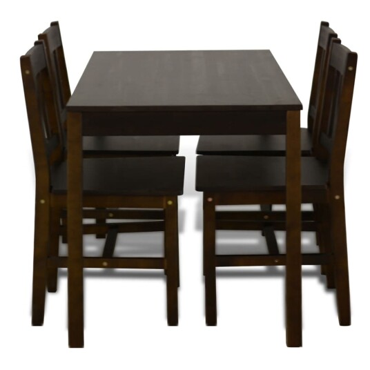 Spisebord med 4 stoler brun Spisebord med 4 stoler brun