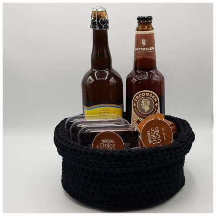 Brødkurv av Rito Krea Kurv Hekleoppskrift 23 cm