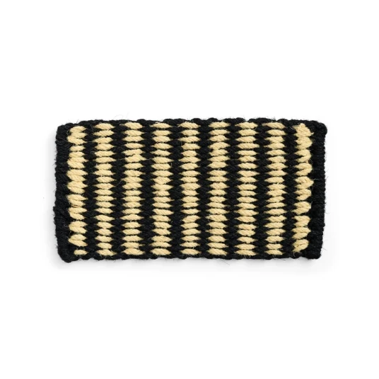 HAY Coco Stripe Wide dørmatte Black white HAY Coco Stripe Wide dørmatte Black white