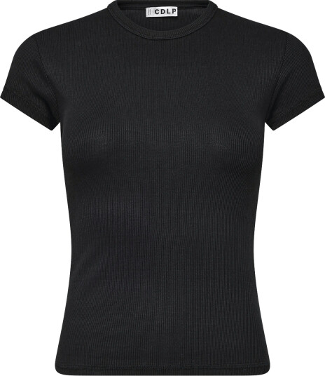 CDLP Lyocell Rib T Shirt   Off Black   Black   S