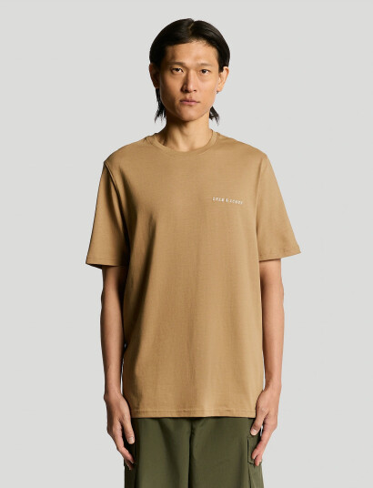 Lyle & Scott Script T-Shirt - Beige - S