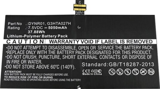 Coreparts Batteri Li-Pol 5050 Mah 37,88 Wh Sort MBXTAB-BA073