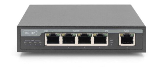 DIGITUS DN-95128-1 4-Port Gigabit 4PPoE Extender 802.3at 60W
