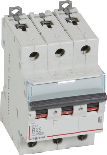 Legrand DX³ MCB automatsikring B25 3P 3M 10/16kA