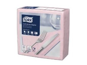 Serviet Tork 39X39 Cm 3-Lag Lyserød,12 Pk X 100 Stk