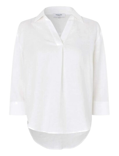 Rosemunde Rwesther Linen 3/4 Sleeve Shirt White 38
