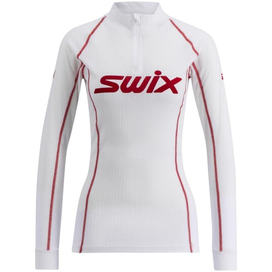 Swix RaceX Classic Half Zip W's Bright White/Swix Red L