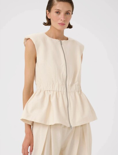 Karen By Simonsen Kbemery Waistcoat   Cream   44