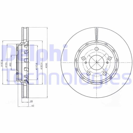 Bremseskive DELPHI BG4276