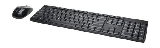 Kensington Pro Fit Low-Profile Desktop Set - Tastatur & Mussett - Belgisk - Svart