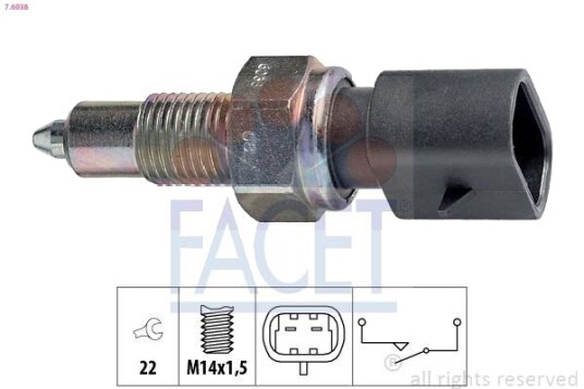 FACET 7.6038 Bryter, ryggelys