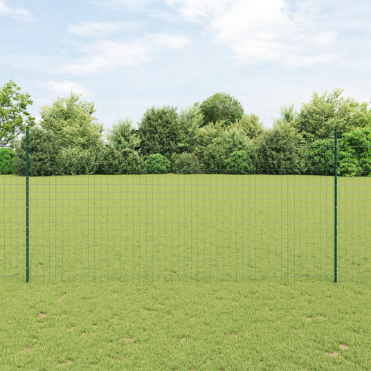 vidaXL Gjerde med innlegg. grønn 1.6 x 10 m Stål