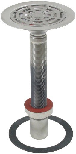 Innsats for rund avløpsrist i støpejern 130 x 130 mm utløp 50 mm