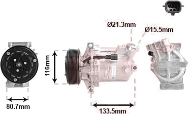 AC-kompressor VAN WEZEL 1501K700