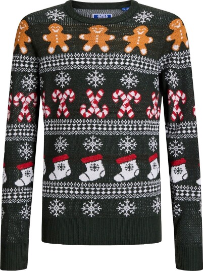 Jack & Jones - Genser Jjxmas Santa Knit Crew Neck Jnr - Blå