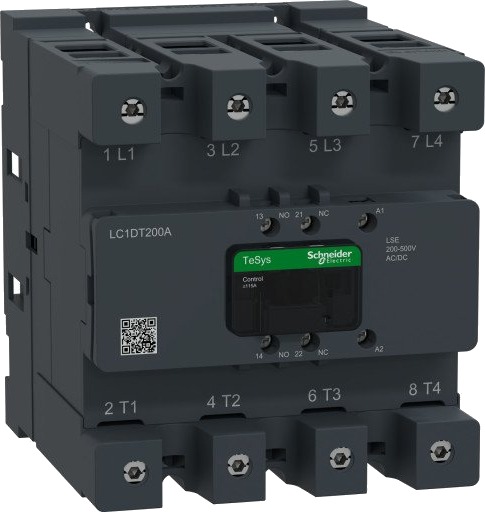 Schneider Electric Kontaktor Deca 4P 200A 200-500VACDC EverLink